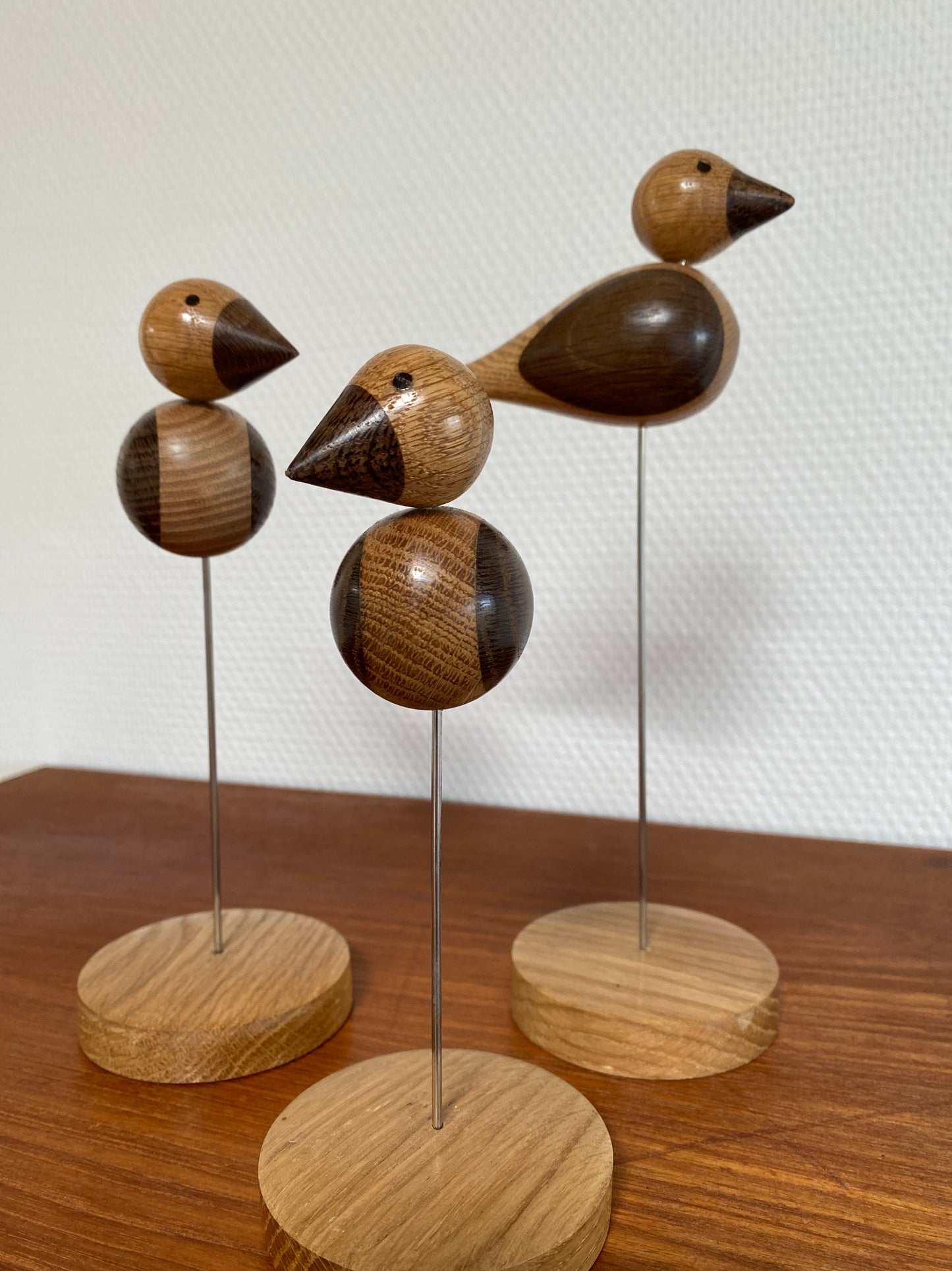 decorative wooden birds set
