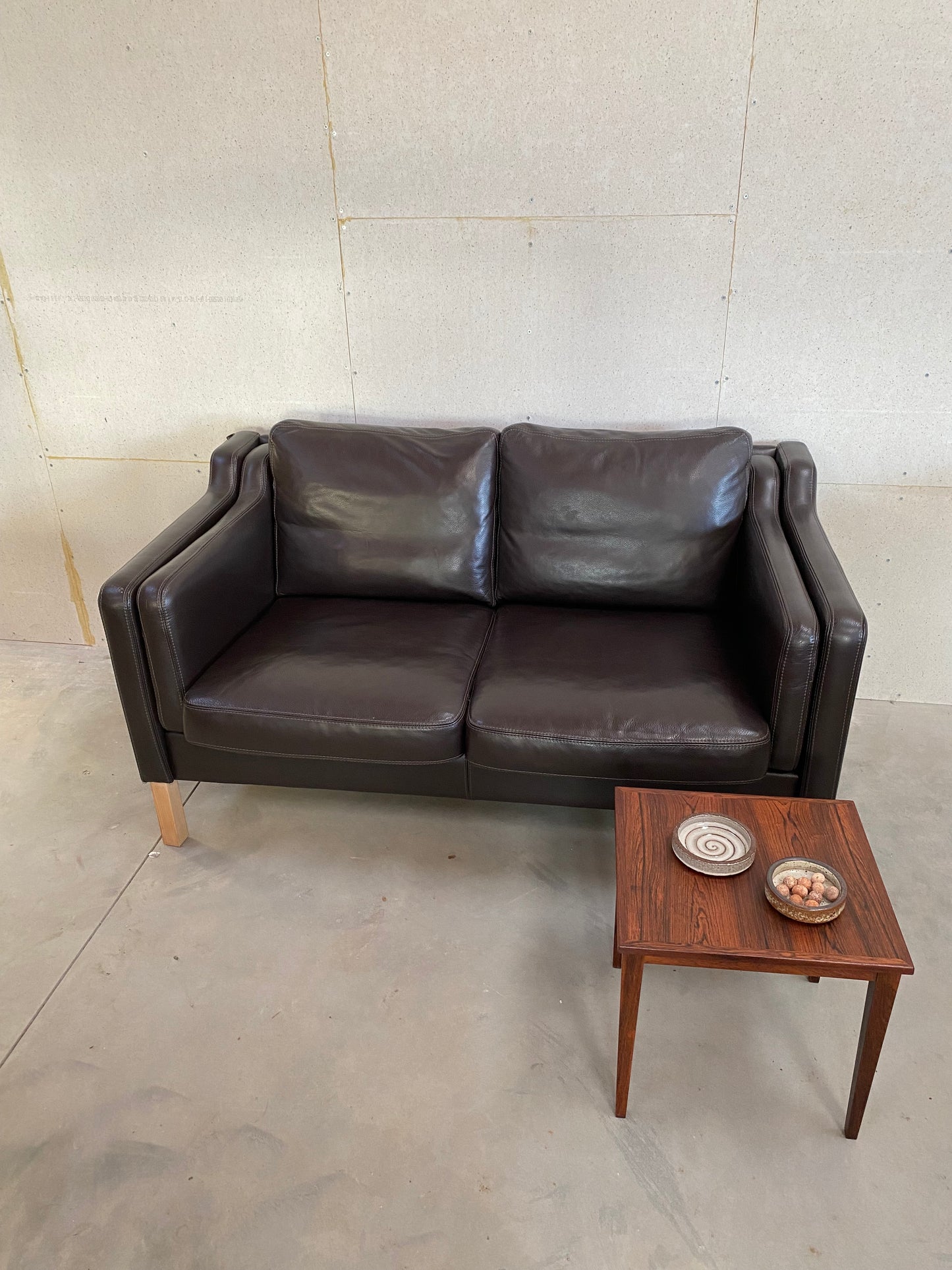2 personers sofa - læder - Børge Mogensen