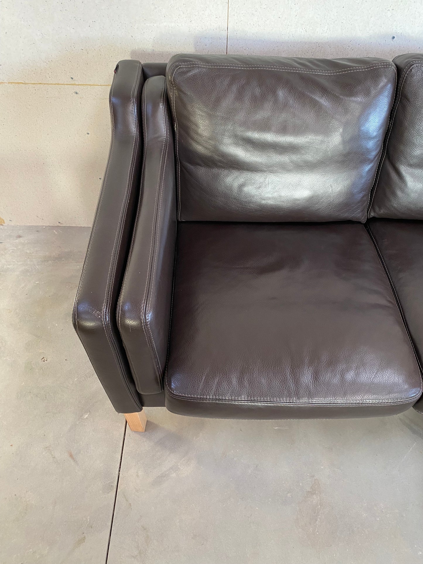2 personers sofa - læder - Børge Mogensen