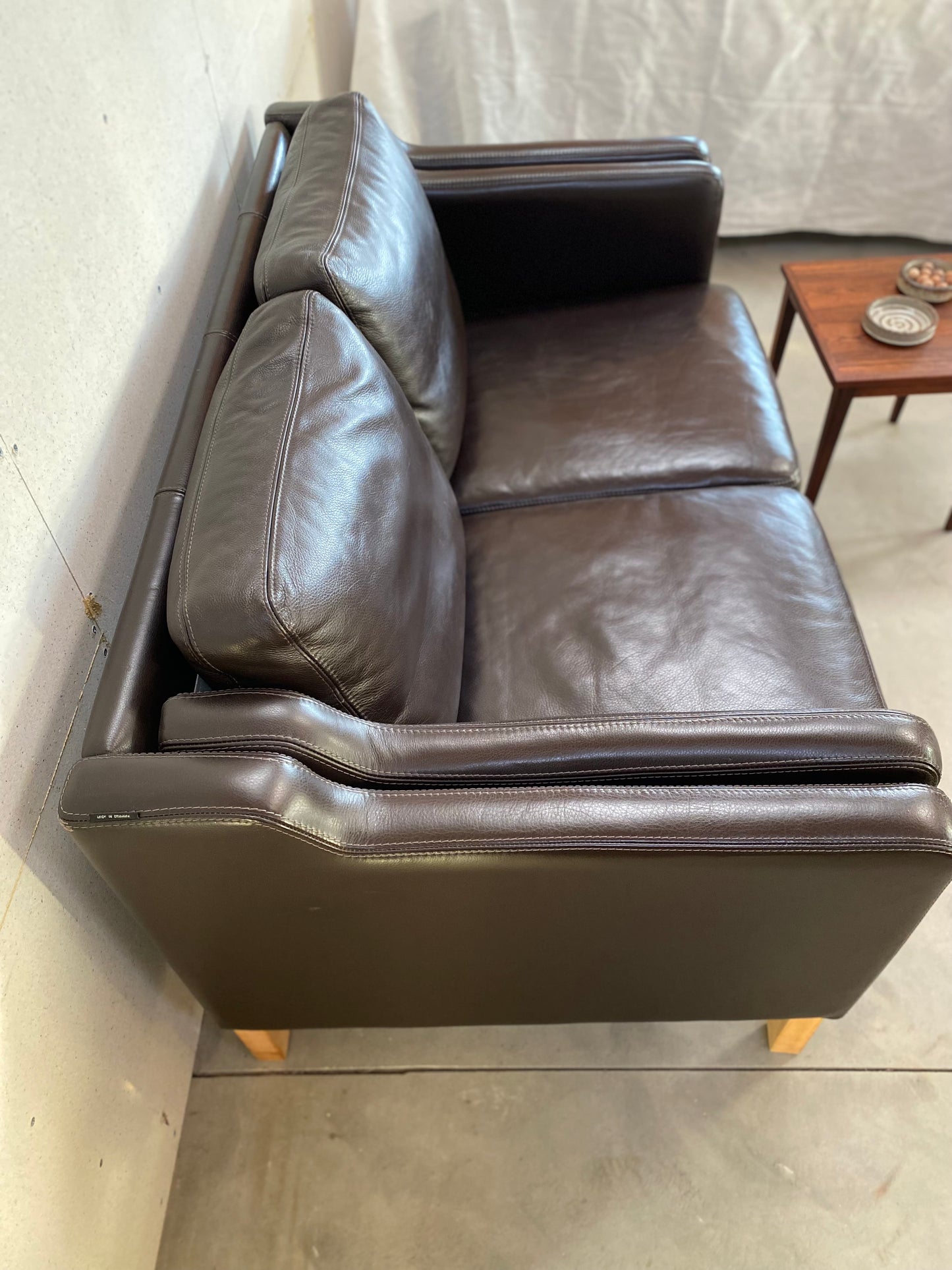 2 personers sofa - læder - Børge Mogensen