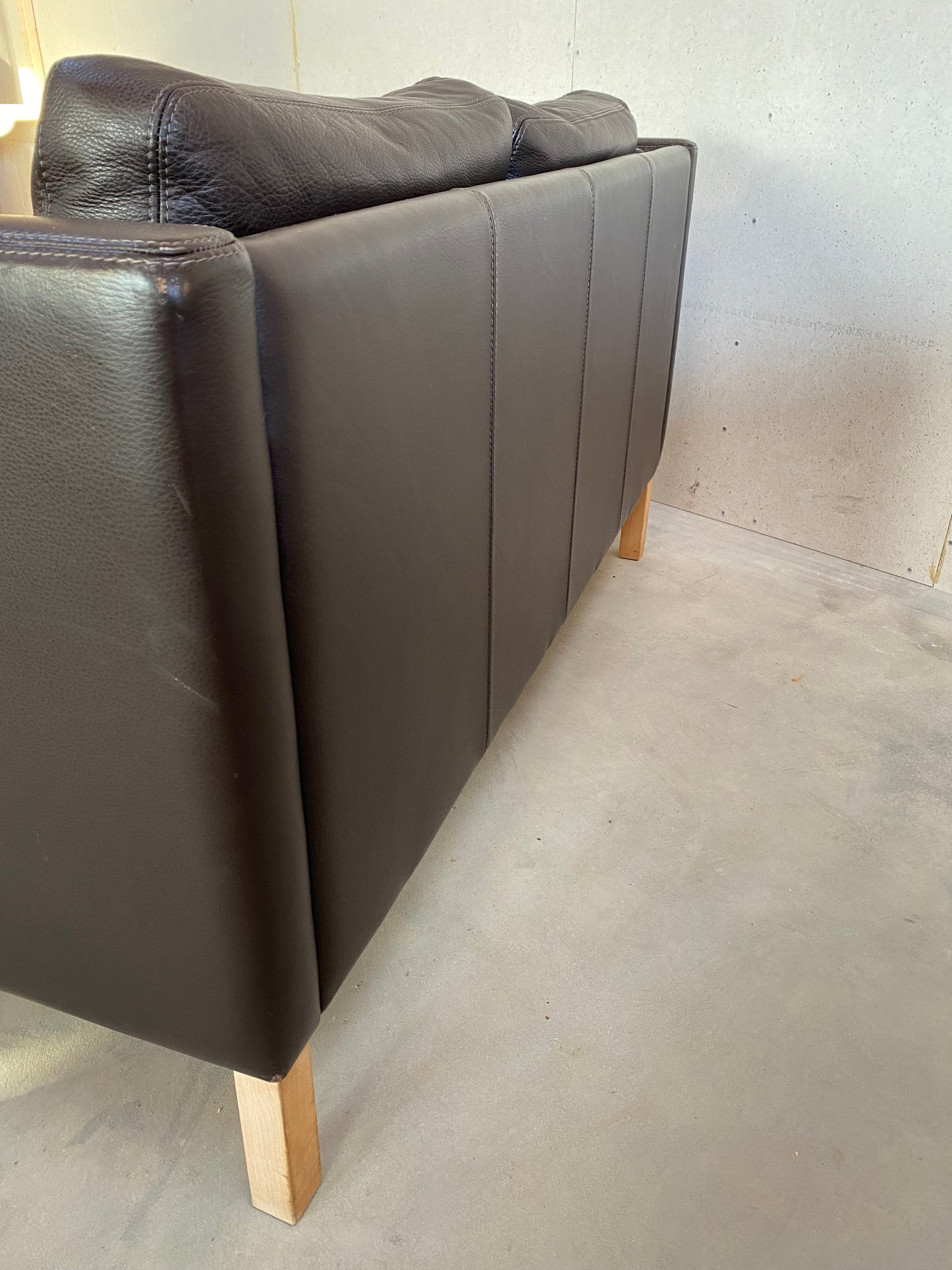 2 personers sofa - læder - Børge Mogensen