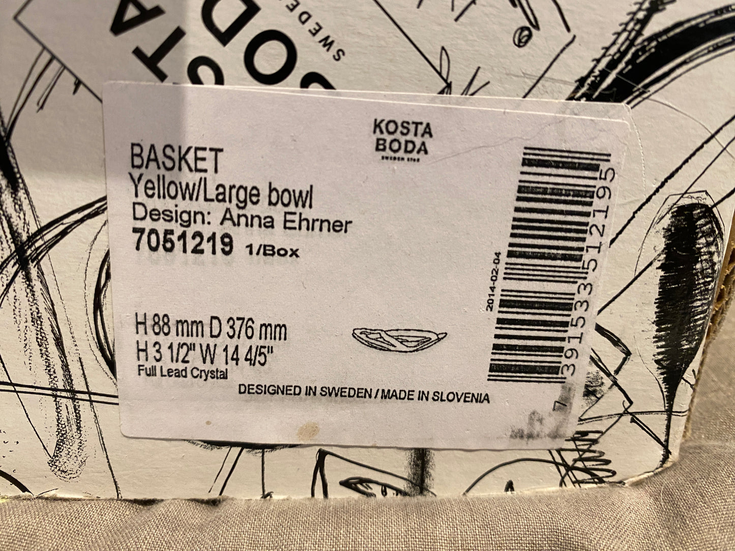 Glas Schale - Basket - Anna Ehrner