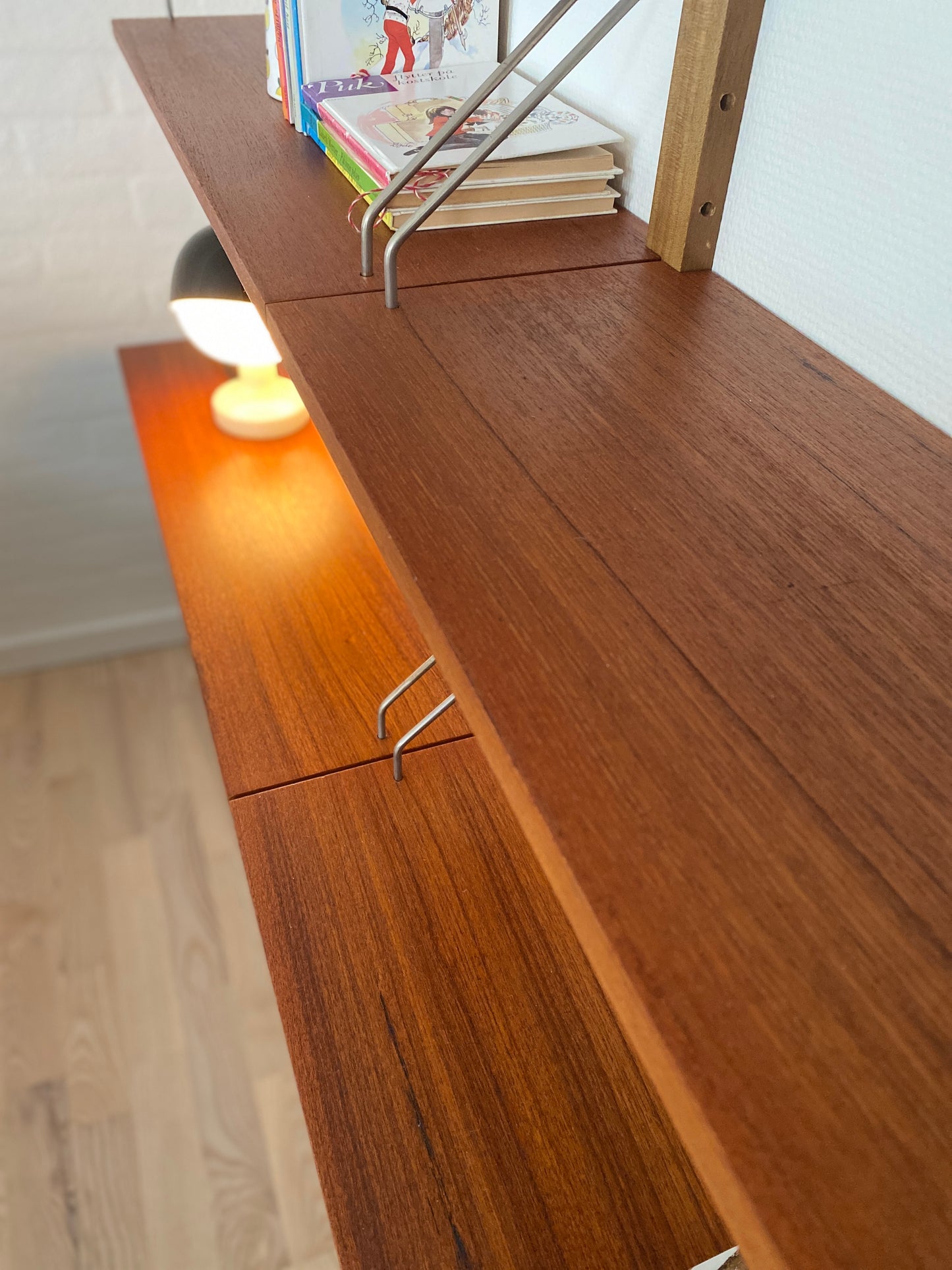 Mid-Century Teak Wall Shelf in the style of Poul Cadovius, 1960s