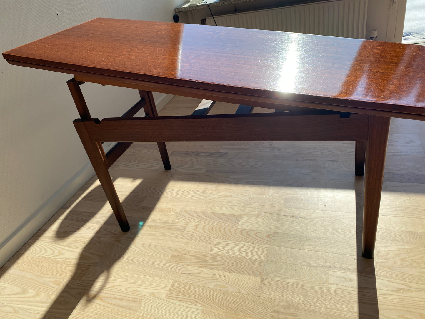 Københavnerbord, teak, ausziehbarer Couchtisch & Esstisch