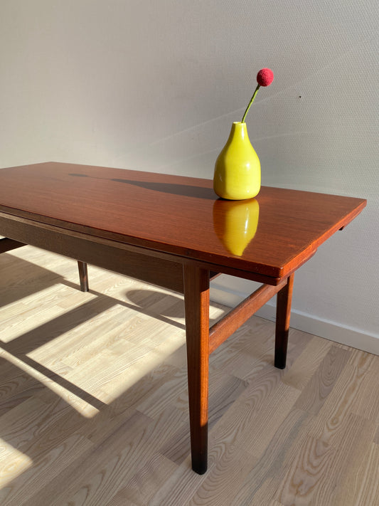 Københavnerbord, teak, ausziehbarer Couchtisch & Esstisch