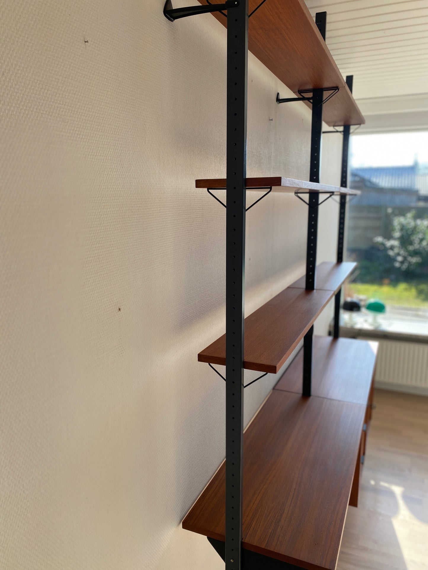 Modular Teak Wall Shelf by Olof Pira for String, 1950s